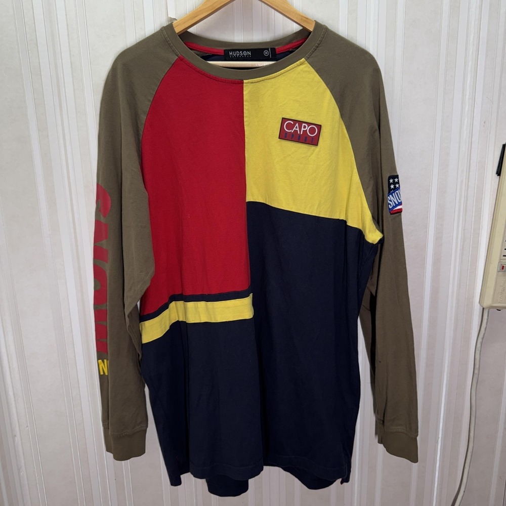 Hudson Outerwear Mens Capo Sport T-Shirt Size 3X Snow Money Color‎ Block USA
